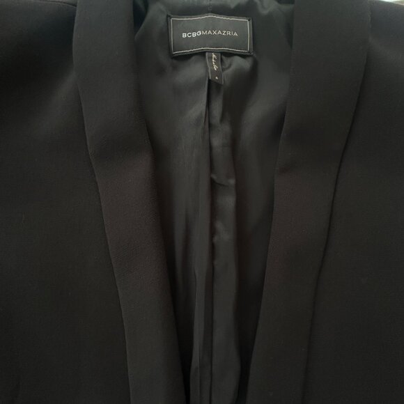 BCBGMAXAZRIA Minimalist Black Open-Front Blazer – Women's Small S - Picture 10 of 12